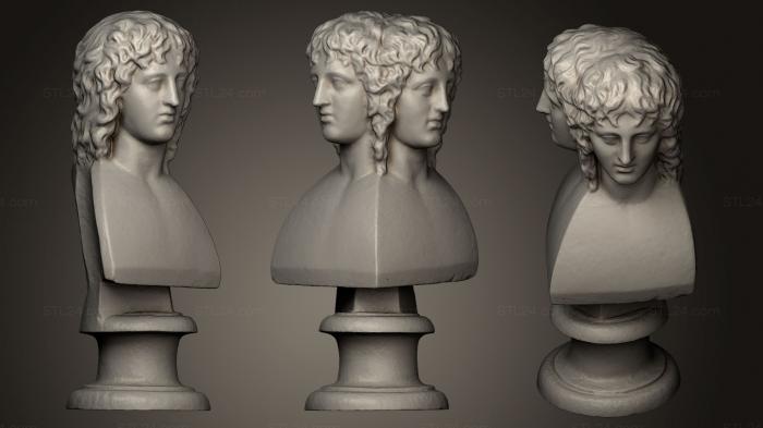 Бюсты и головы античные и исторические (Двойной Герм 3, BUSTA_0377) 3D модель для ЧПУ станка